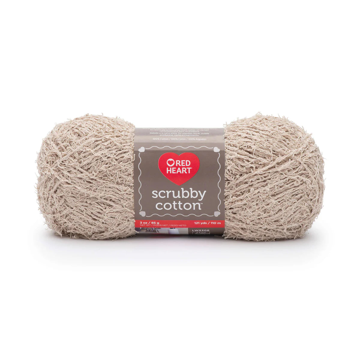 Red Heart Scrubby Cotton Yarn - Tan
