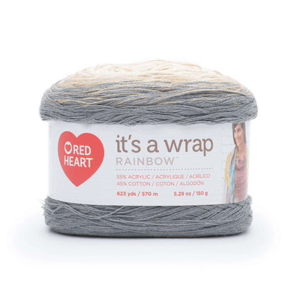 Red Heart Its a wrap Yarn Skein - Foggy