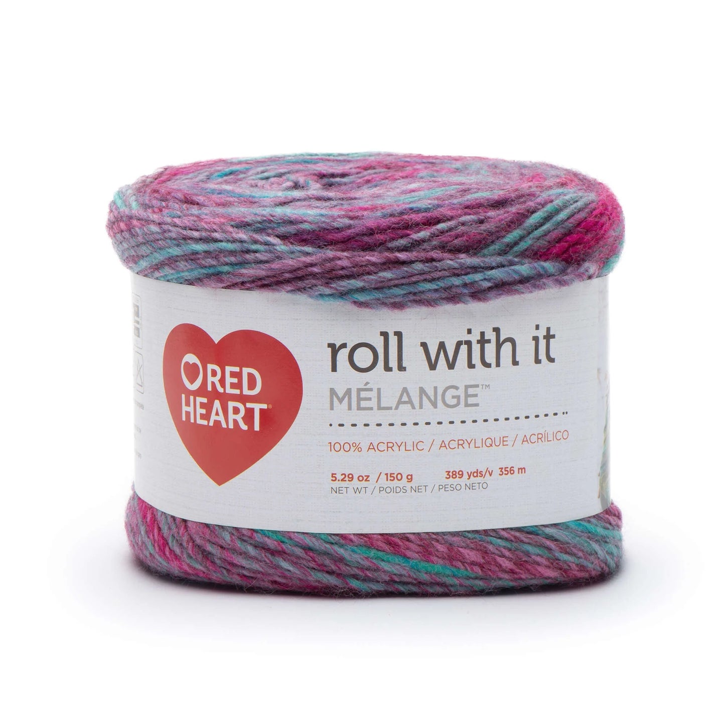 Red Heart Roll With It Melange Yarn Skein - Gossip