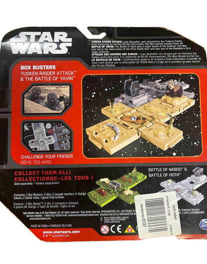 Star Wars toy packaging with game instructions and graphics