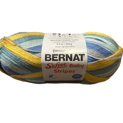 Bernat Softee Baby Stripes Yarn - Waterslide