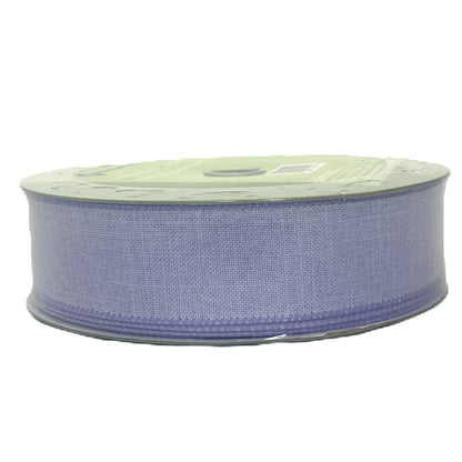 Lavender Linen Look Solid - 1.5” x 50 yds - Wire Edged Premium Ribbon