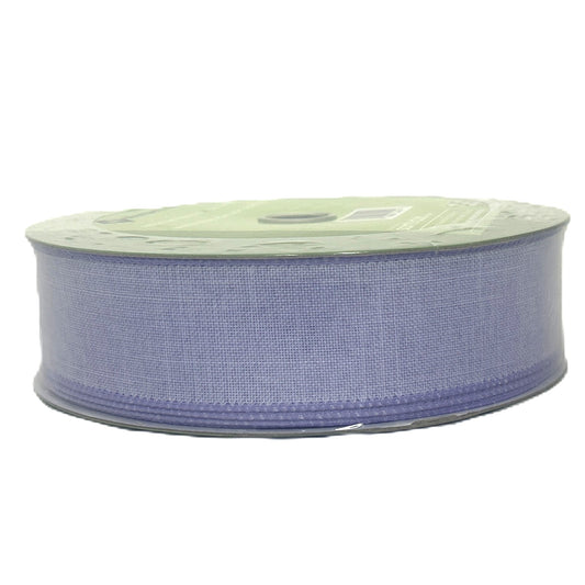 Lavender Linen Look Solid - 1.5” x 50 yds - Wire Edged Premium Ribbon
