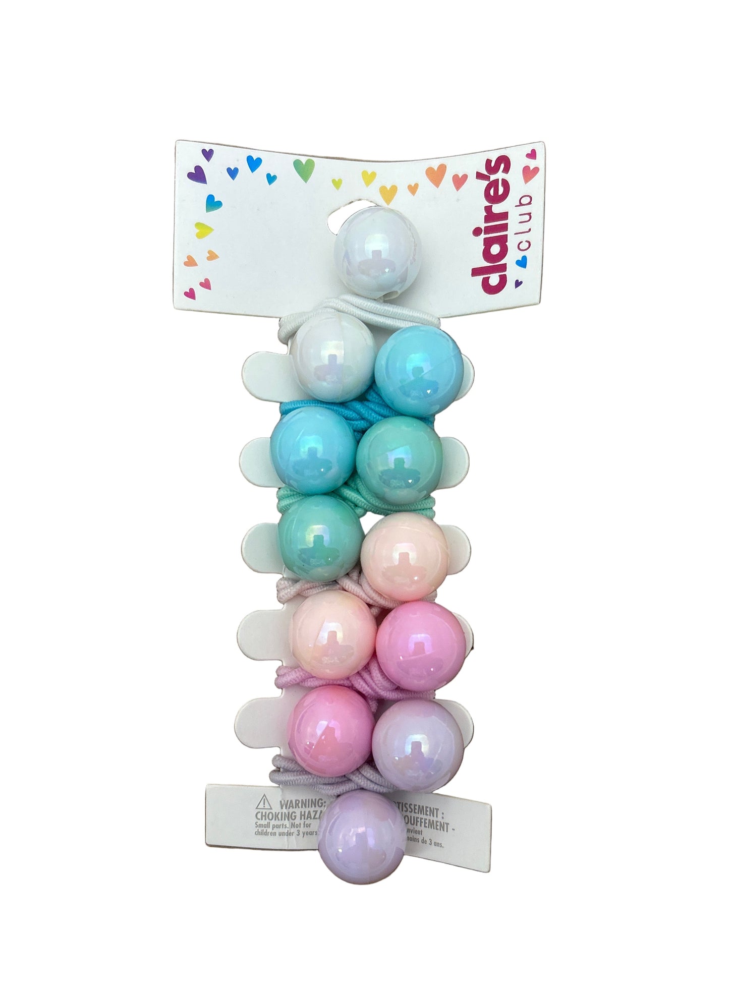 Pastel-colored hair clip set with Claires Cloud branding on a white background