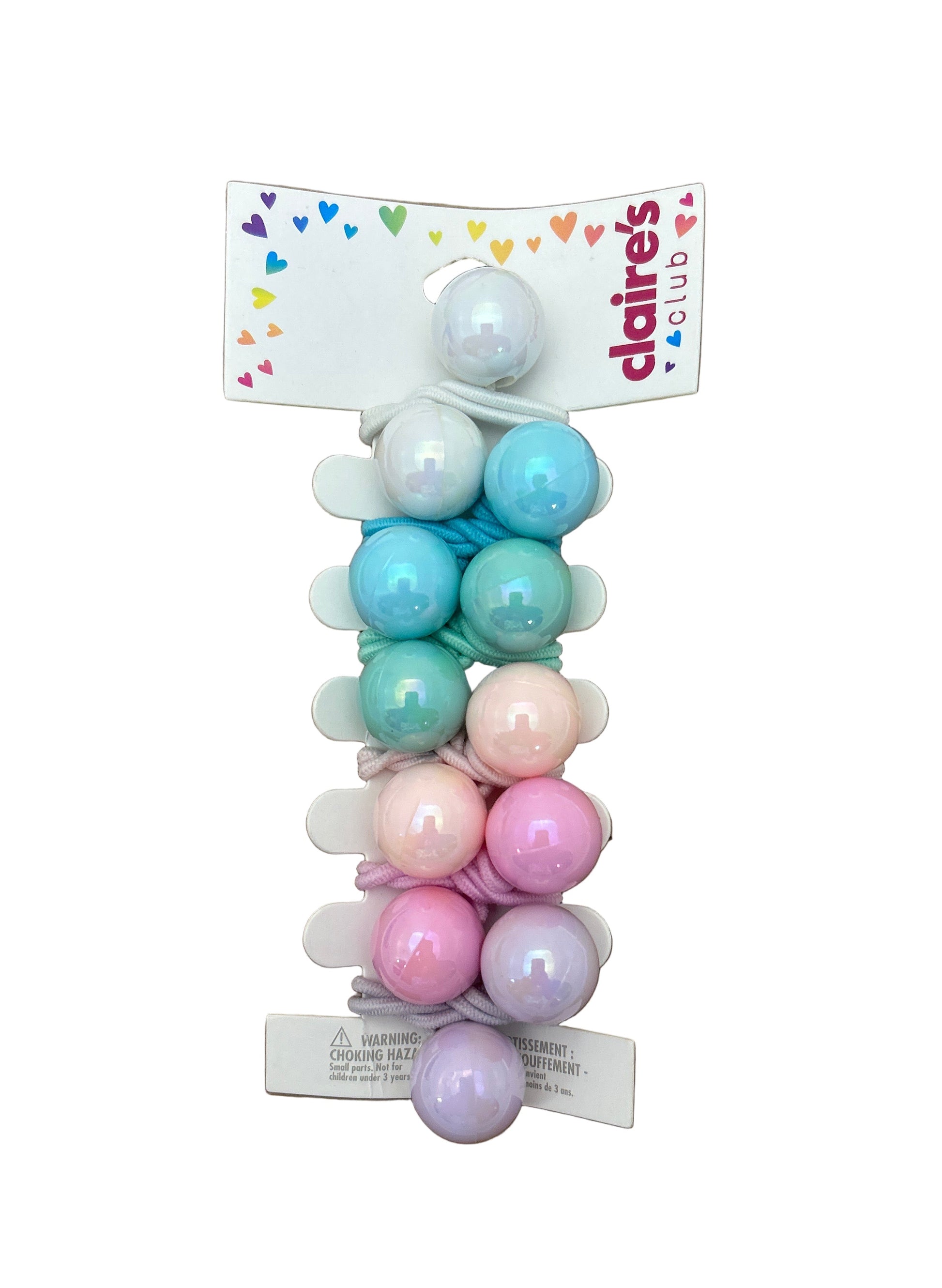 Pastel-colored hair clip set with Claires Cloud branding on a white background