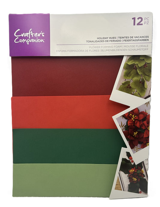 Pack of craft paper with red, green, and brown colors, featuring 'Crafters Companion' branding.