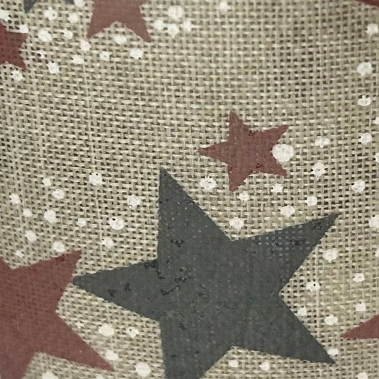 Fabric with star pattern on a beige background