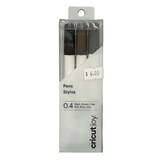 Cricut Joy pen styles packaging on a gray background