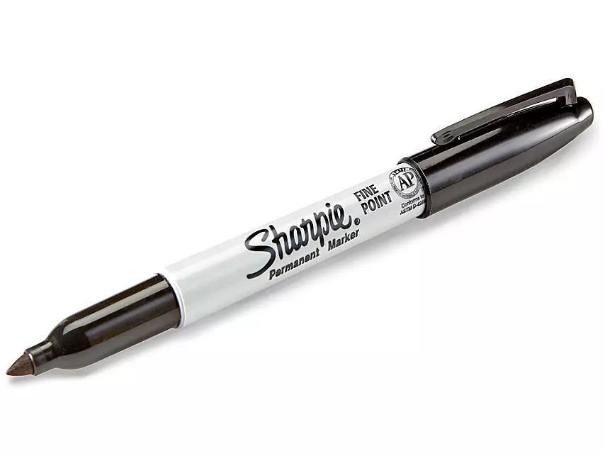 Sharpie permanent marker on a white background