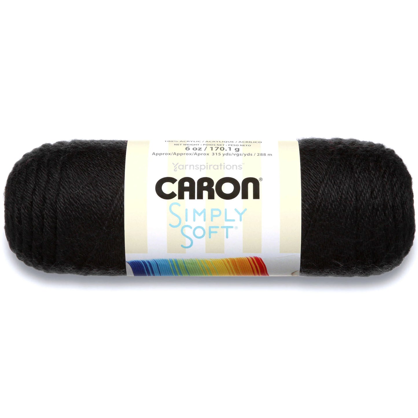 Caron Simply Soft Yarn - Black