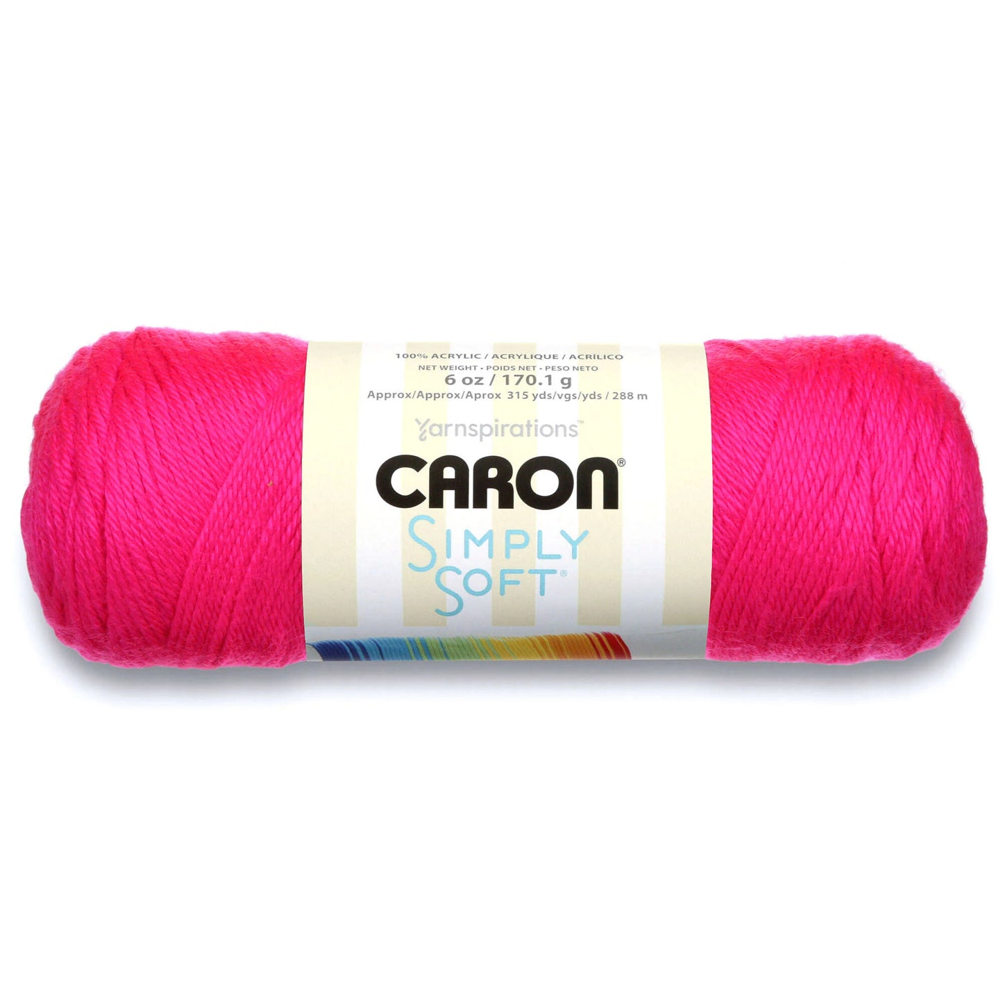 Caron Simply Soft Yarn - Neon Pink