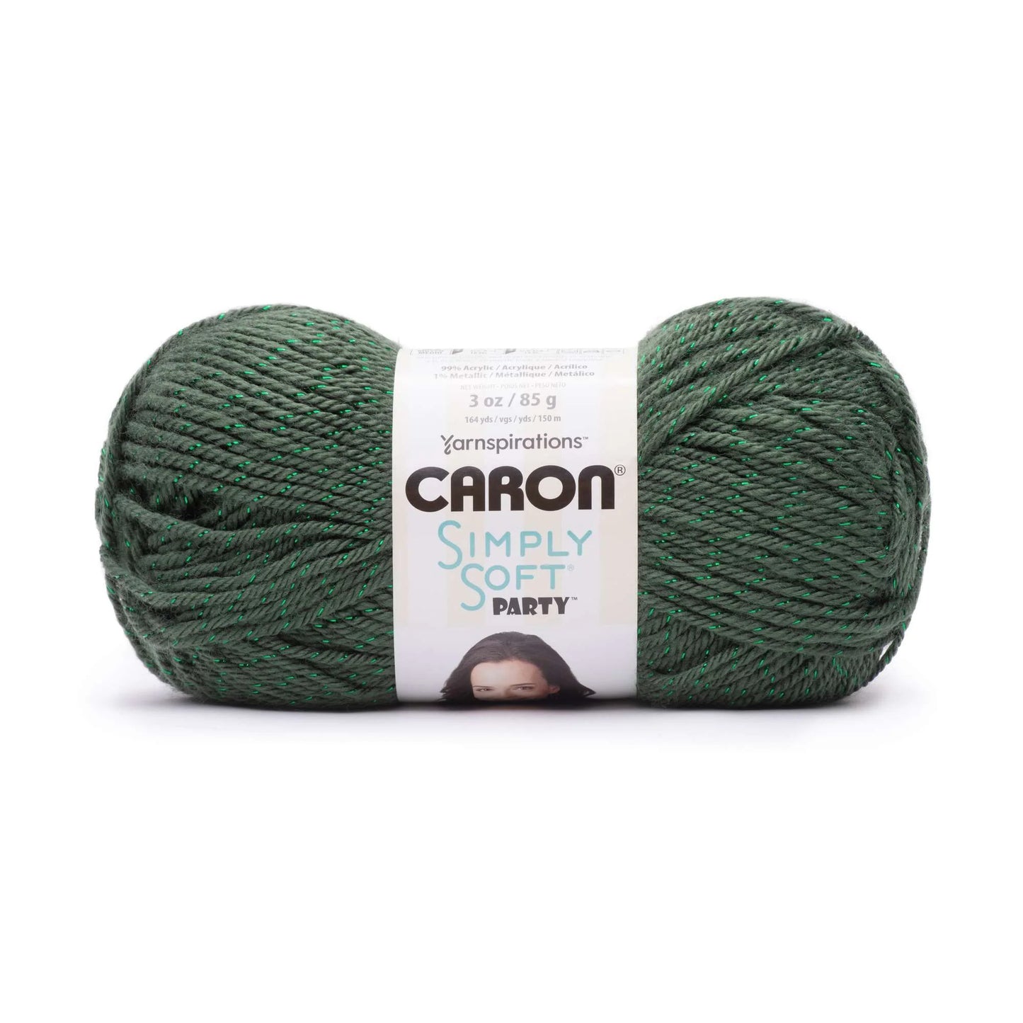 Caron Simply Soft Party Yarn - Dark Sage Sparkle