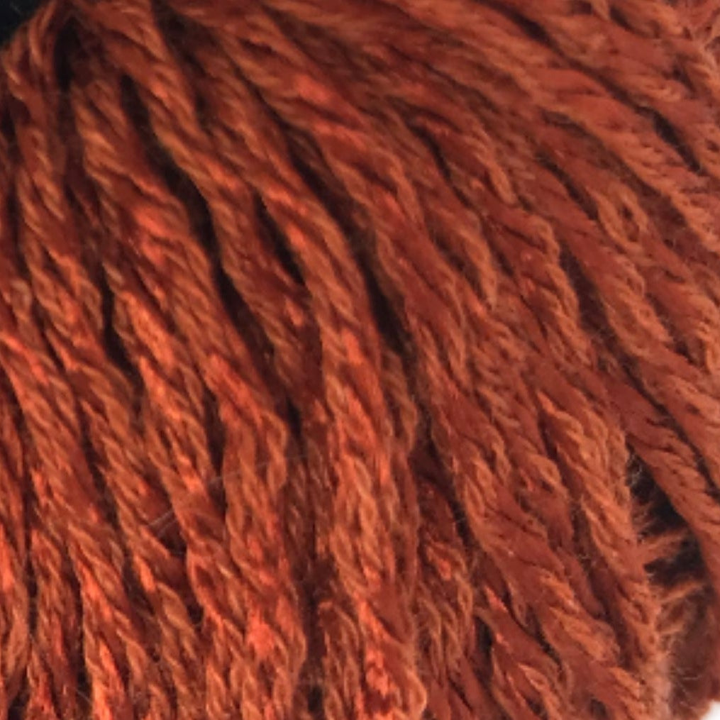 Close-up of brown yarn texture