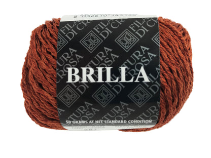 Ball of yarn with 'BRILLA' label on a white background