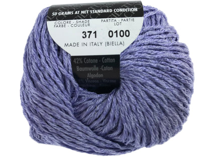 Ball of yarn with a label on a white background