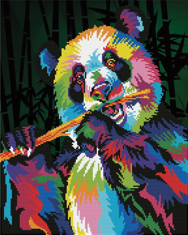 Rainbow Panda - Diamond Painting Art Kit - 16x20”