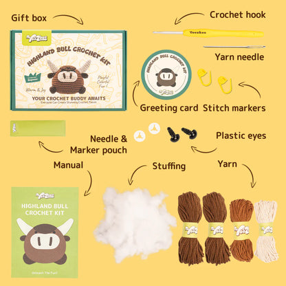 HIGHLAND BULL - Crochet Kit by YeeZhee