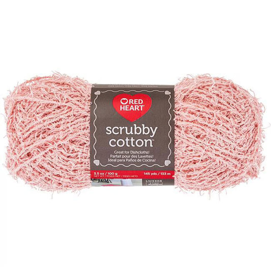 Red Heart Scrubby Cotton Yarn - Peachy