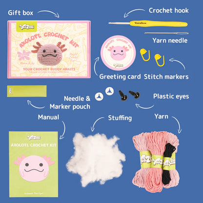 AXOLOTL Crochet Kit by YeeZhee
