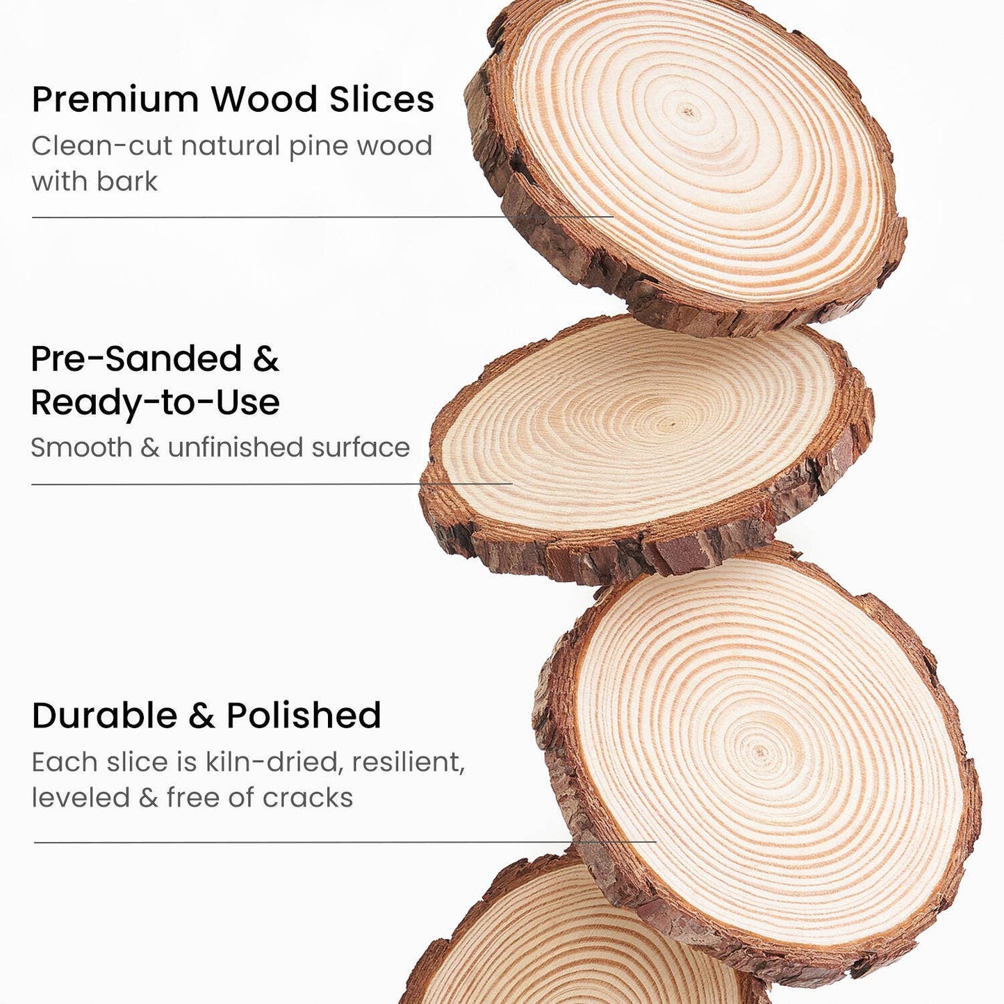 Arteza® Medium Wood Slices Set, 25 pc.