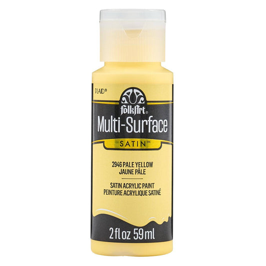 FolkArt Multi-Surface Satin Acrylic Paint 2 oz - 2946 Pale Yellow