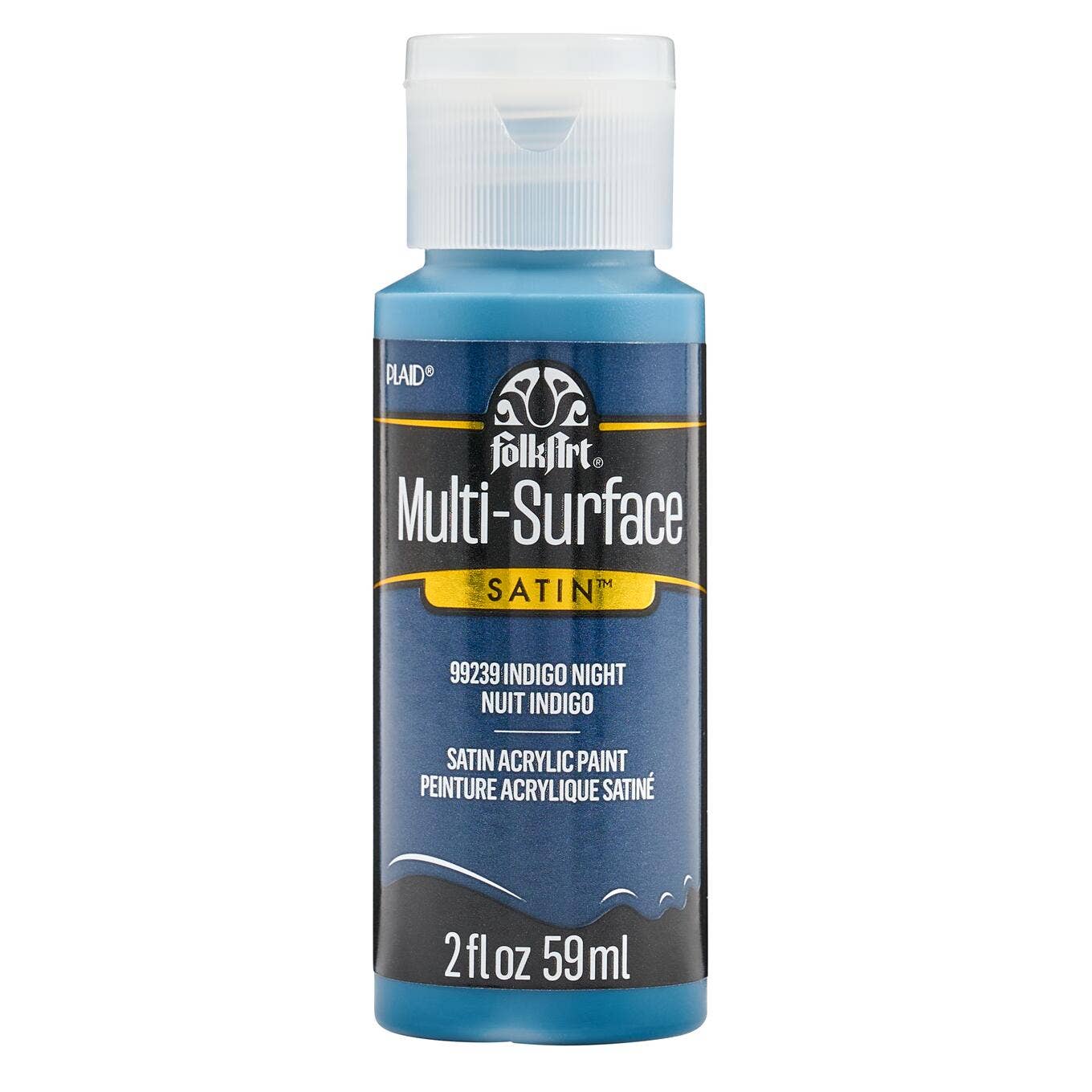 FolkArt Multi-Surface Satin Acrylic Paint 2 oz - 99239 Indigo Night