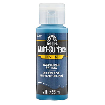 FolkArt Multi-Surface Satin Acrylic Paint 2 oz - 99239 Indigo Night