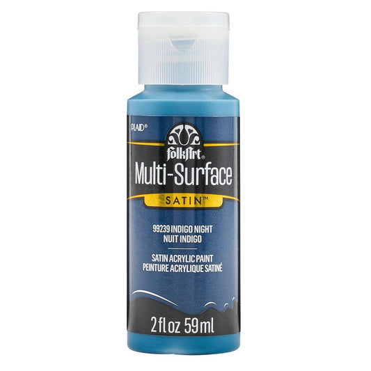 FolkArt Multi-Surface Satin Acrylic Paint 2 oz - 99239 Indigo Night