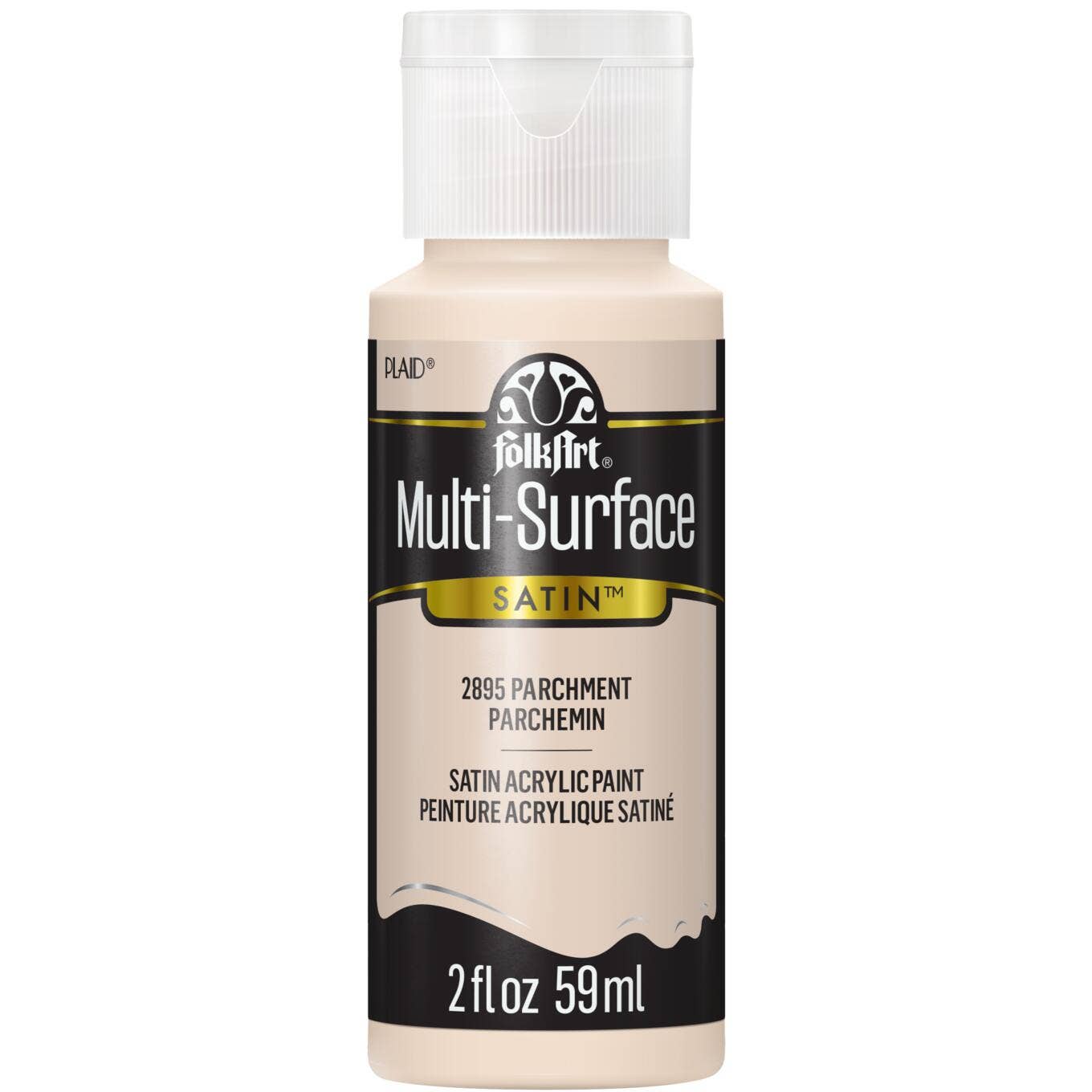 FolkArt Multi-Surface Satin Acrylic Paint 2 oz - 2895 Parchment