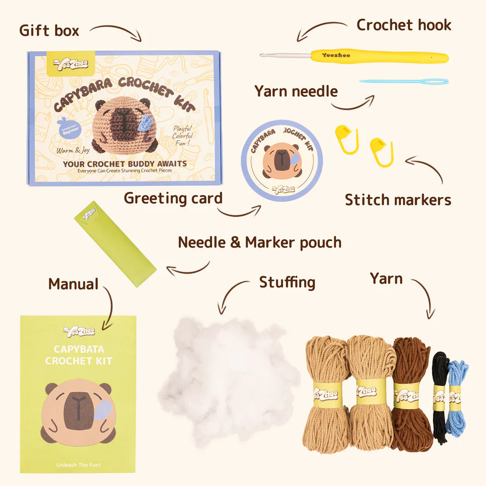 CAPYBARA - Crochet Kit by YeeZhee