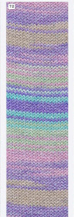 Knitted fabric with multicolor striped pattern