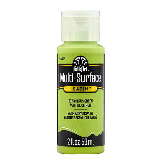 FolkArt Multi-Surface Satin Acrylic Paint 2 oz - 2915 Citrus Green