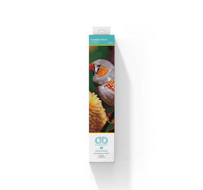 Gouldian Finch (Square) - Diamond Dotz Art Kit - 16.4” x 12.2”