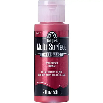 FolkArt Multi-Surface Metallic Paint 2oz - 6308 Garnet