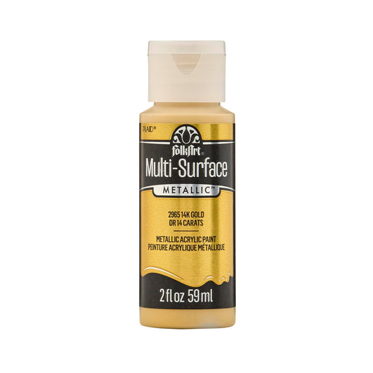 FolkArt Multi-Surface Metallic Paint 2oz - 2965 14K Gold