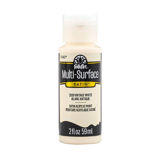 FolkArt Multi-Surface Satin Acrylic Paint 2 oz - 2939 Vintage White