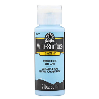 FolkArt Multi-Surface Satin Acrylic Paint 2 oz - 2923 Light Blue