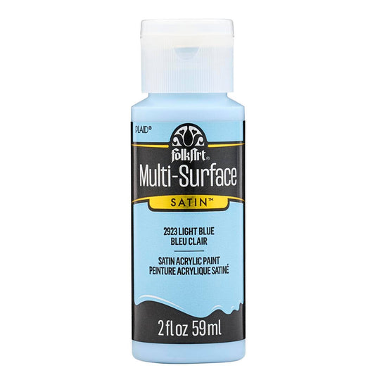 FolkArt Multi-Surface Satin Acrylic Paint 2 oz - 2923 Light Blue