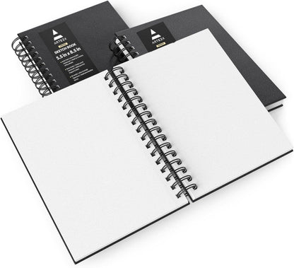 Arteza® Spiral-Bound Black Hardcover Sketchbook