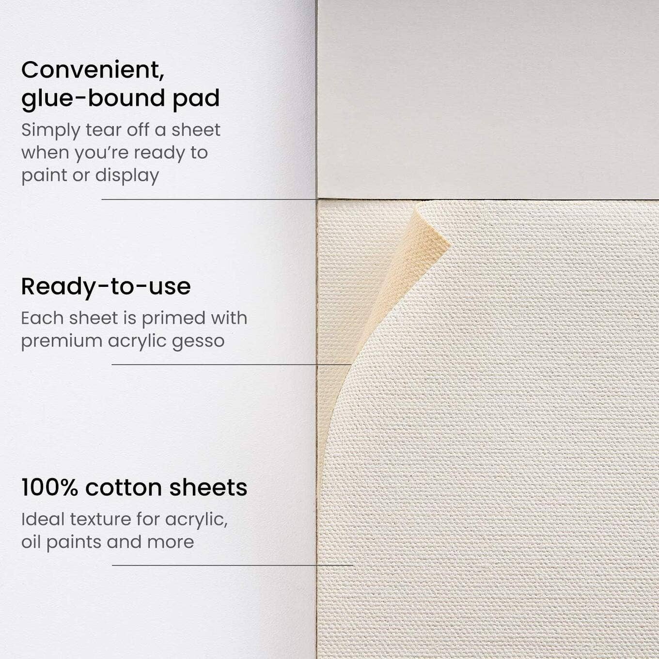 Arteza® Canvas Pad - 9" x 12", 10 Sheets