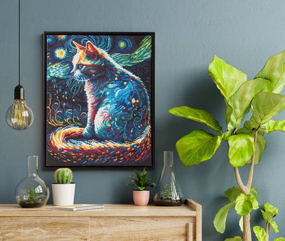 Diamond Dotz Art Kit Starry Night Cat - 16” x 20”