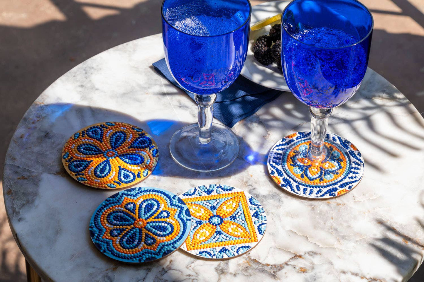 Portuguese Tiles Coasters - Diamond Dotz Art Kit - Makes 4