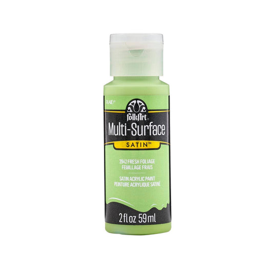 FolkArt Multi-Surface Satin Acrylic Paint 2 oz - 2942 Fresh Foliage