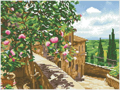 Tuscan Vista (Square)- Diamond Dotz Art Kit - 16.1” x 12.2”