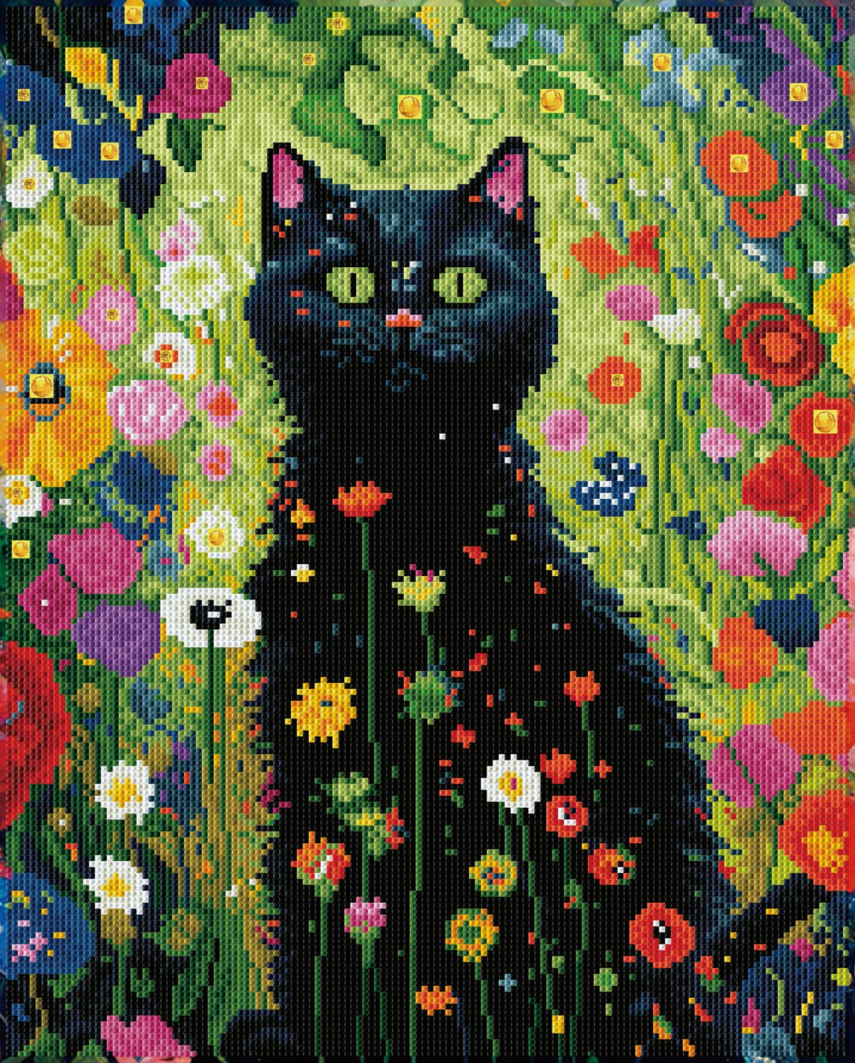 Garden Cat - Diamond Dotz Art Kit - 15.9” x 19.9”