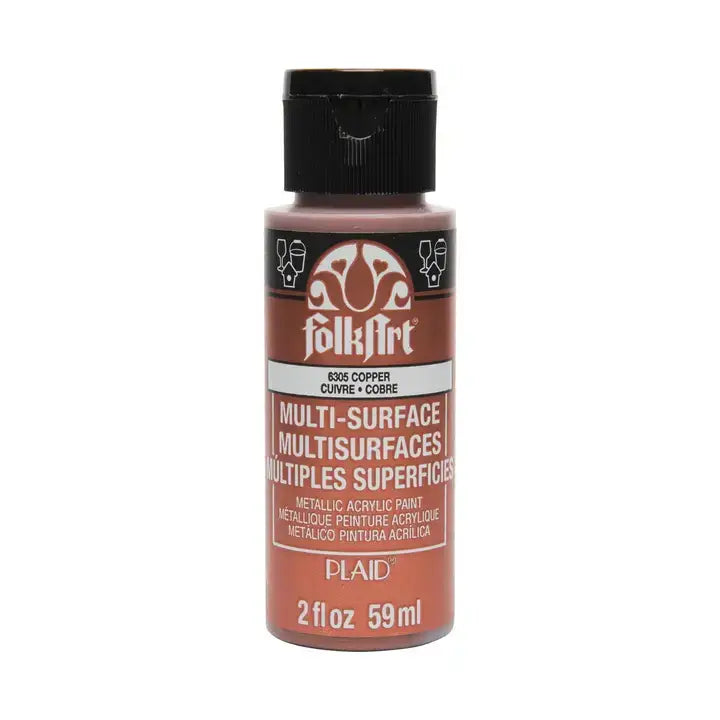 FolkArt Multi-Surface Metallic Paint 2oz - 6305 Copper