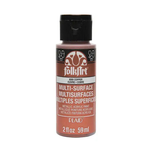FolkArt Multi-Surface Metallic Paint 2oz - 6305 Copper