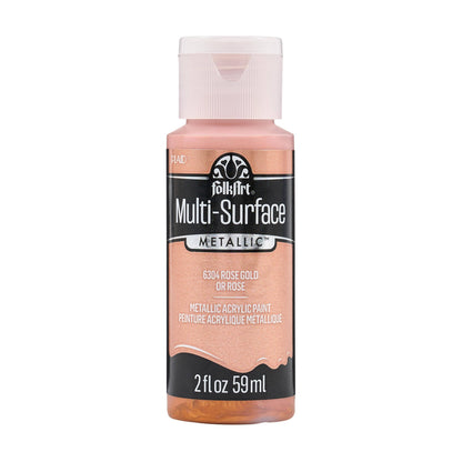 FolkArt Multi-Surface Metallic Paint 2oz - 6304 Rose Gold