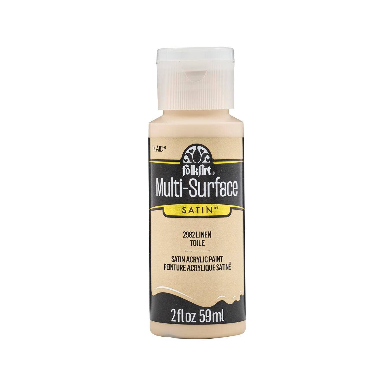 FolkArt Multi-Surface Satin Acrylic Paint 2 oz - 2982 Linen