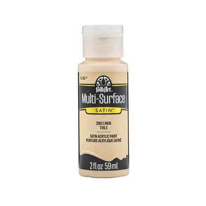 FolkArt Multi-Surface Satin Acrylic Paint 2 oz - 2982 Linen